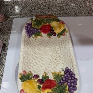 Fruit-Themed Ceramic Serving Platter